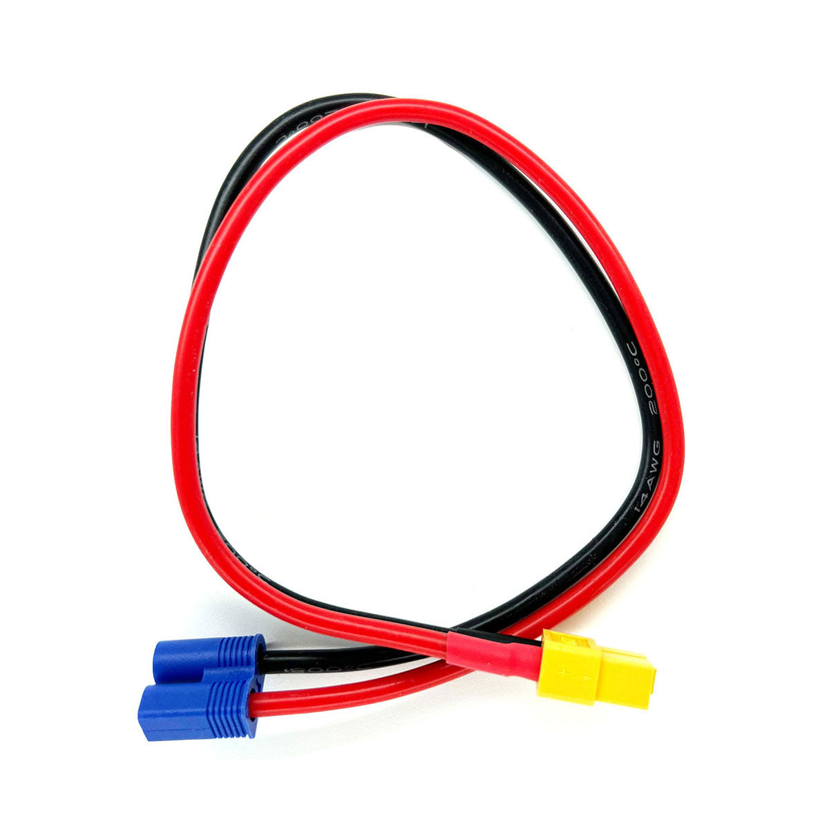 Racers Edge EC3 (Battery) to Female XT60 (Charger) Charge Adapter, 300mm
