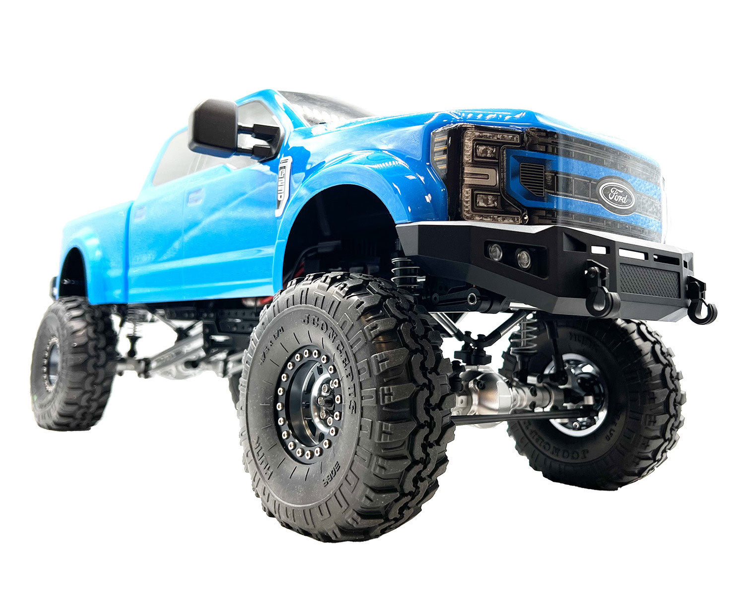 Racers Edge Silver Aluminum Axle Housing Set Front & Rear CEN Racing Ford F-250 1971S