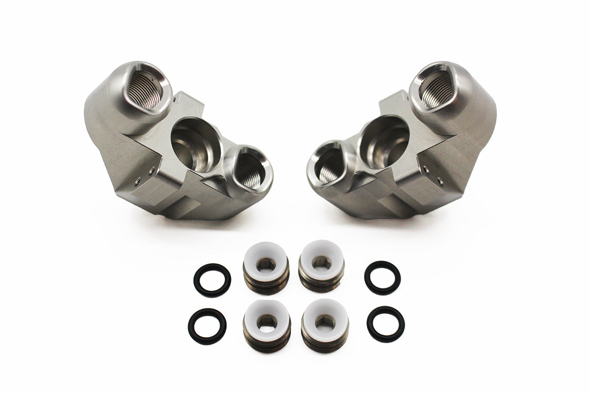Racers Edge Aluminum Front Steering Knuckles – Team Corally Kronos XP
