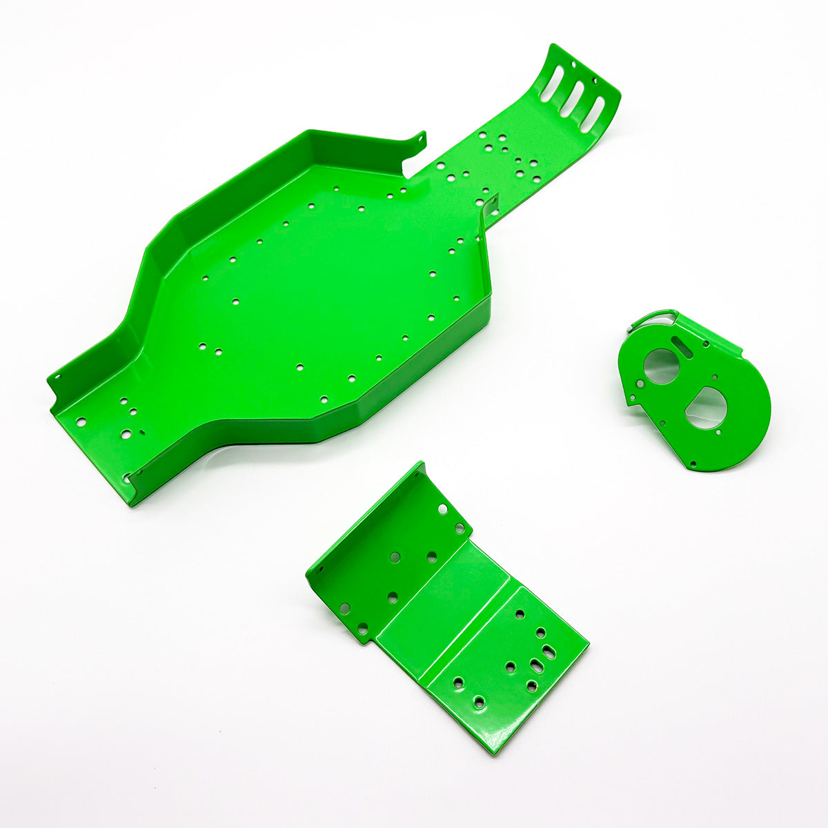 Racers Edge Authentic RC10 Chassis - Powdercoated in Retro Green 6637G