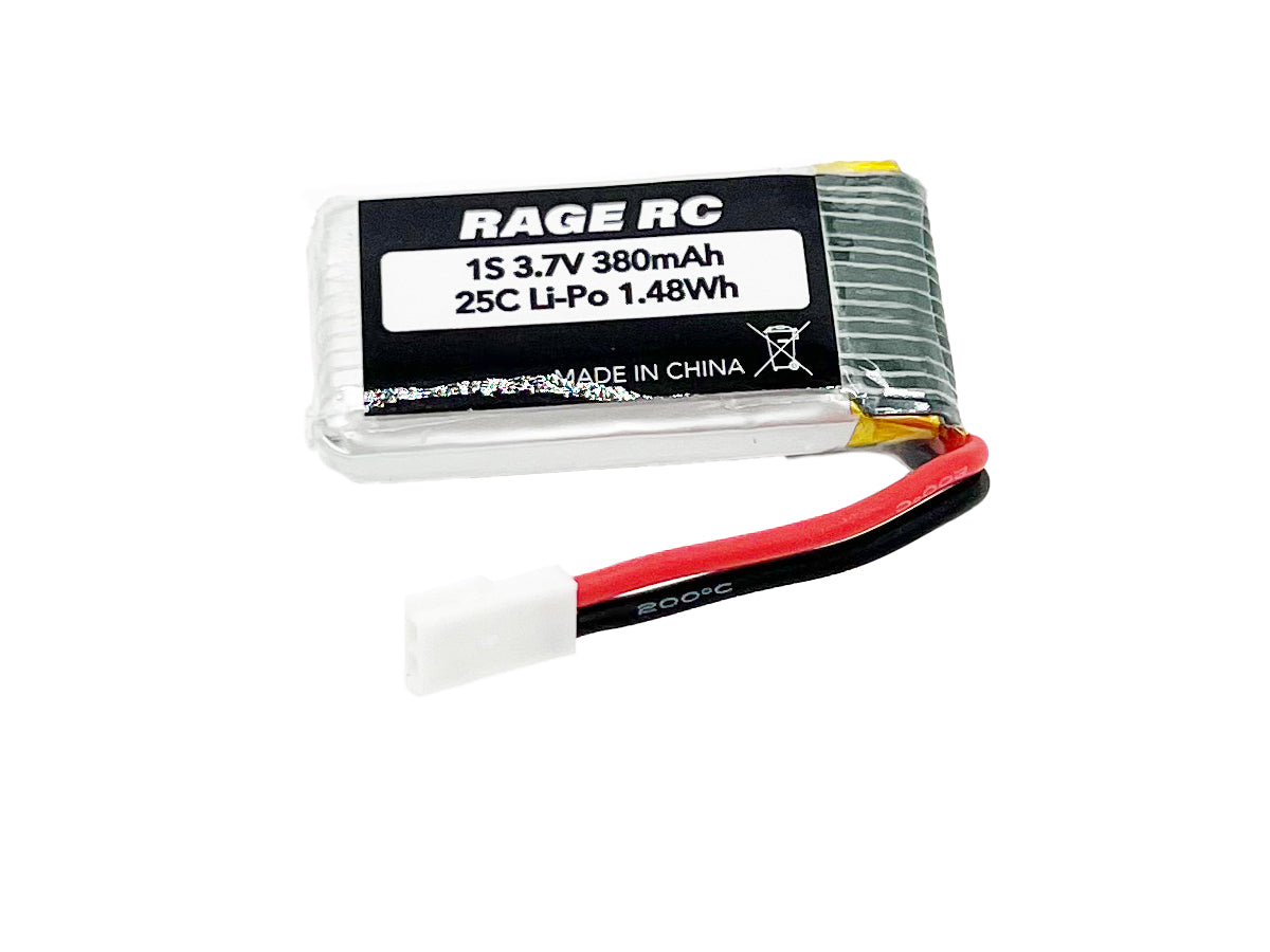 Rage R/C 3.7V 380mAh 1S LiPo Battery Replacement for Jetpack Commander XL RC Drone