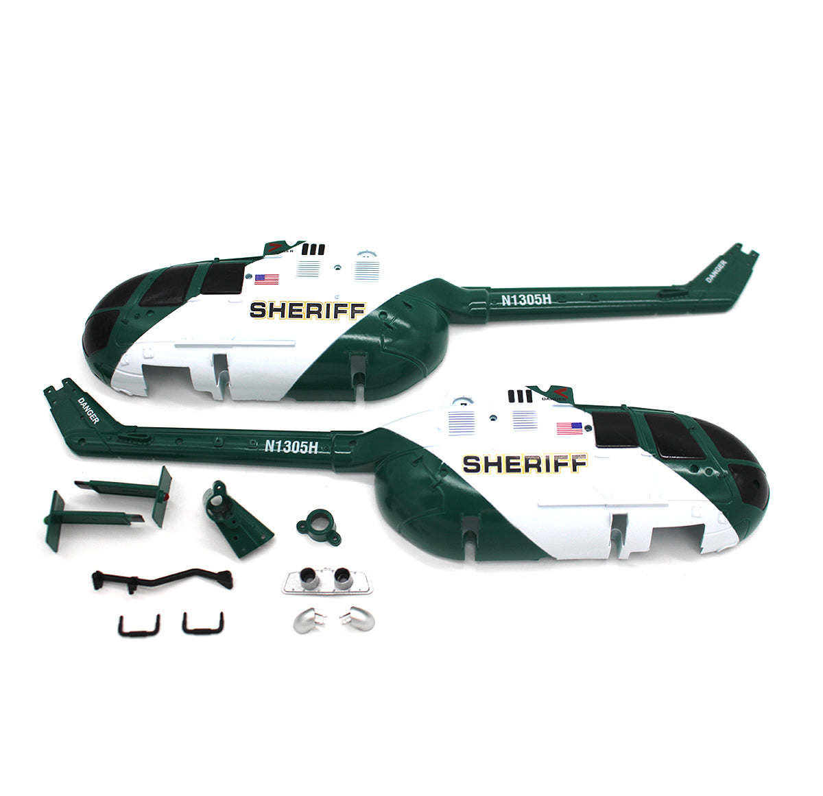 Rage R/C Canopy Set Replacement for Hero-Copter Sheriff RC Helicopter