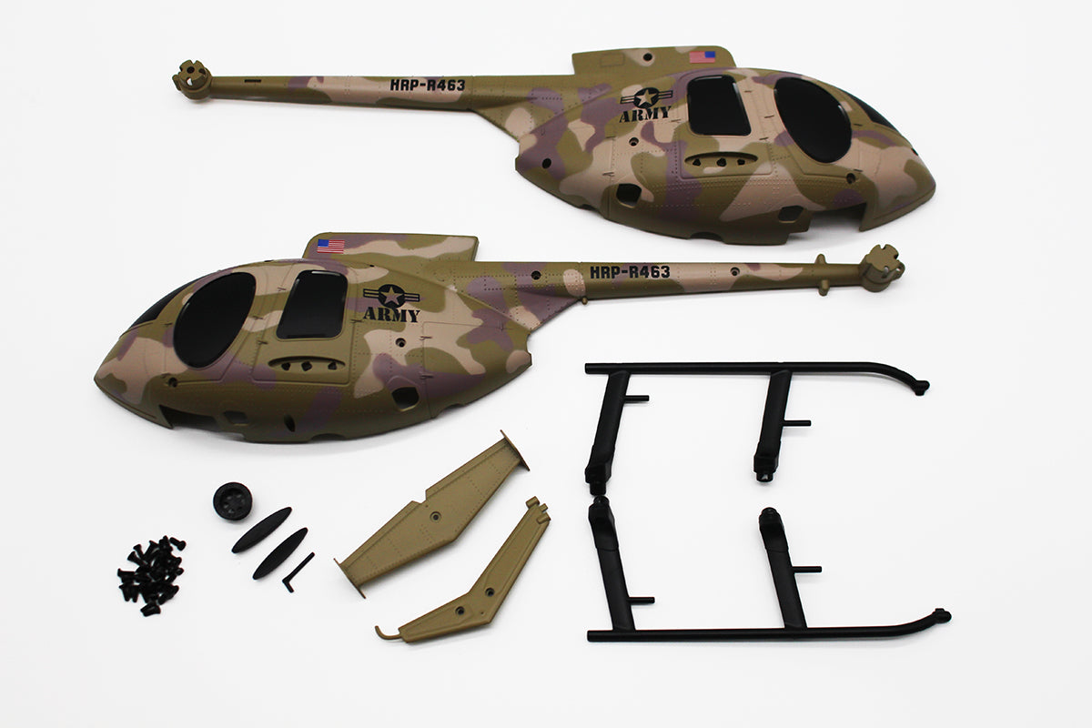 Rage R/C Hero-Copter Military Replacement Canopy Set – Army – RC Helicopter Part