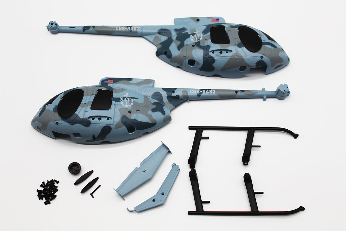 Rage R/C Hero-Copter Military Replacement Canopy Set – Navy – RC Helicopter Part