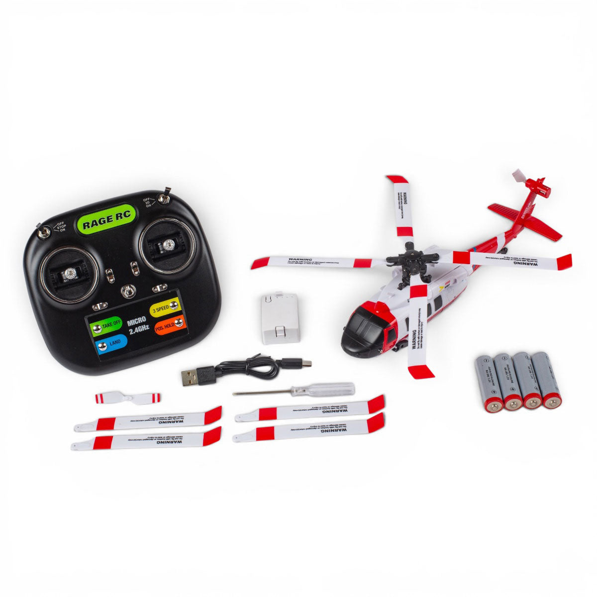 Rage R/C Hero-Copter Brushless 4-Blade RTF Helicopter Coast Guard