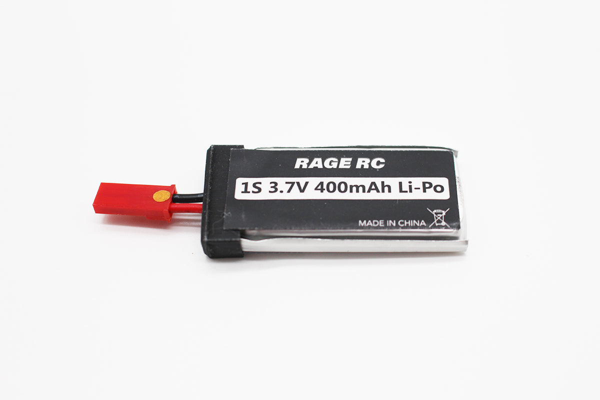 Rage R/C Vintage Stick X4 Replacement 1S 400mAh 25C LiPo Battery with JST Plug – RC Airplane Part