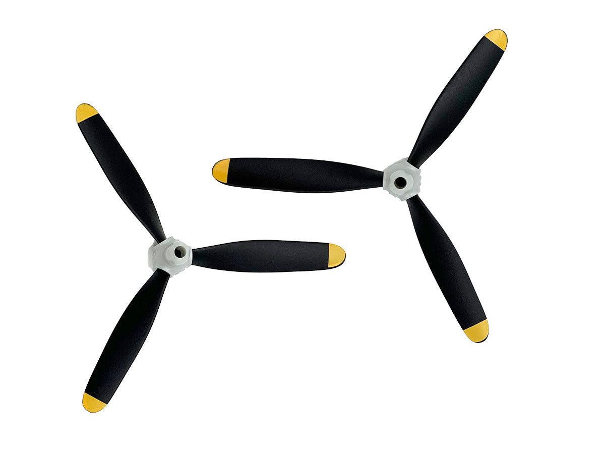 Rage R/C 3-Blade Scale Propeller and Spinner Set (2-Pack) for Micro F4U Corsair Jolly Rogers RC Airplane