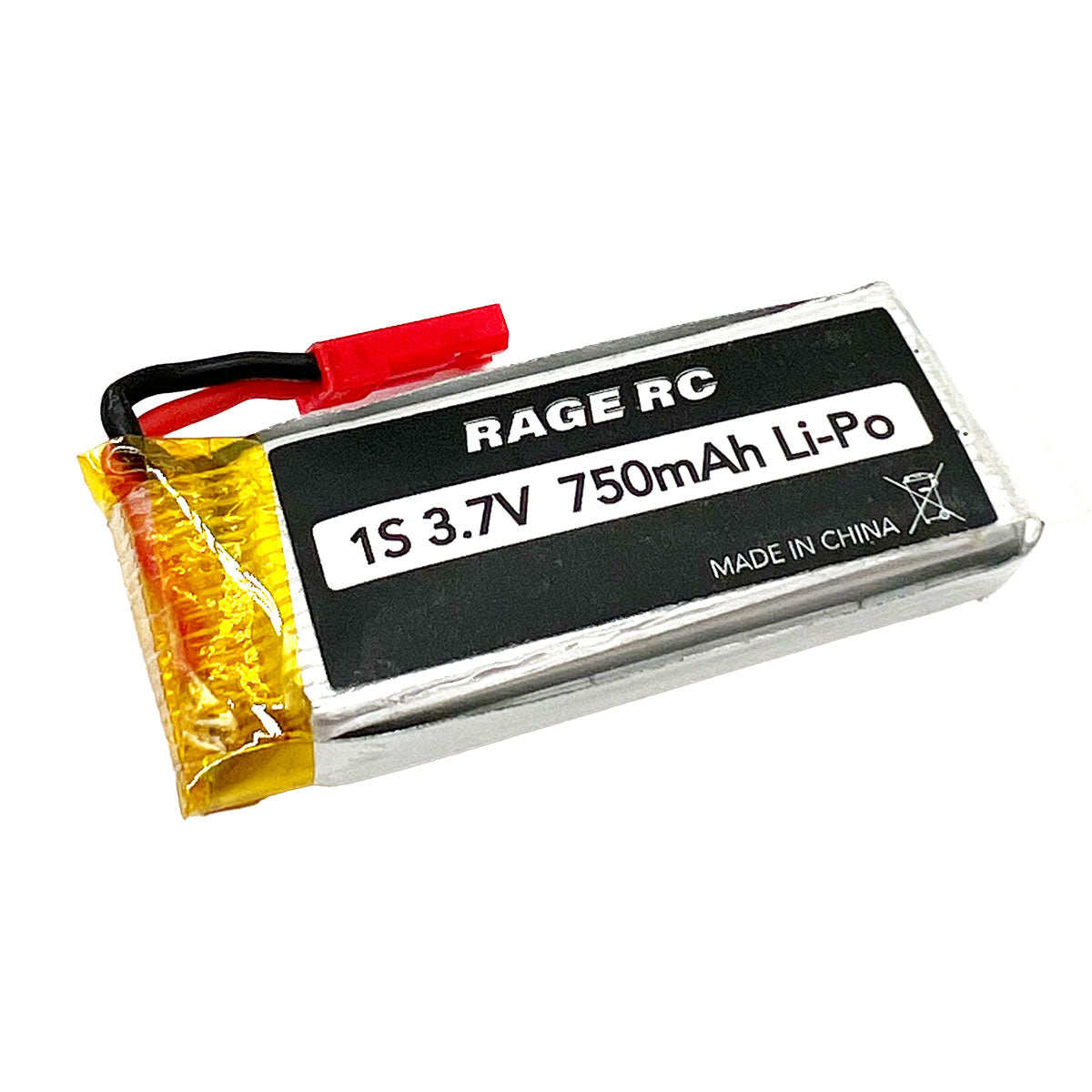Rage R/C 3.7V 750mAh 35C 1S LiPo Battery with JST Plug for Micro RC
