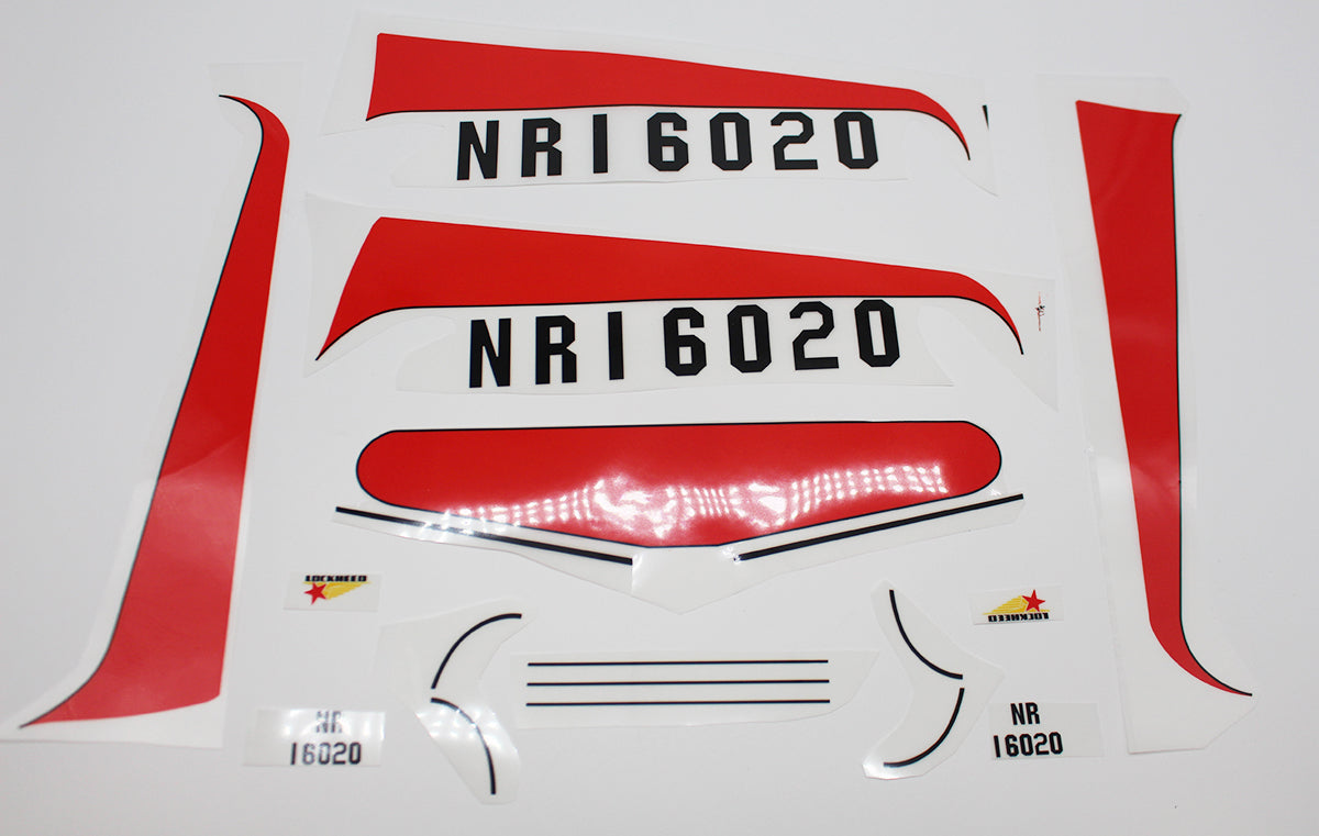 Rage R/C Decal Set Replacement for Lockheed Electra Micro RC Airplane