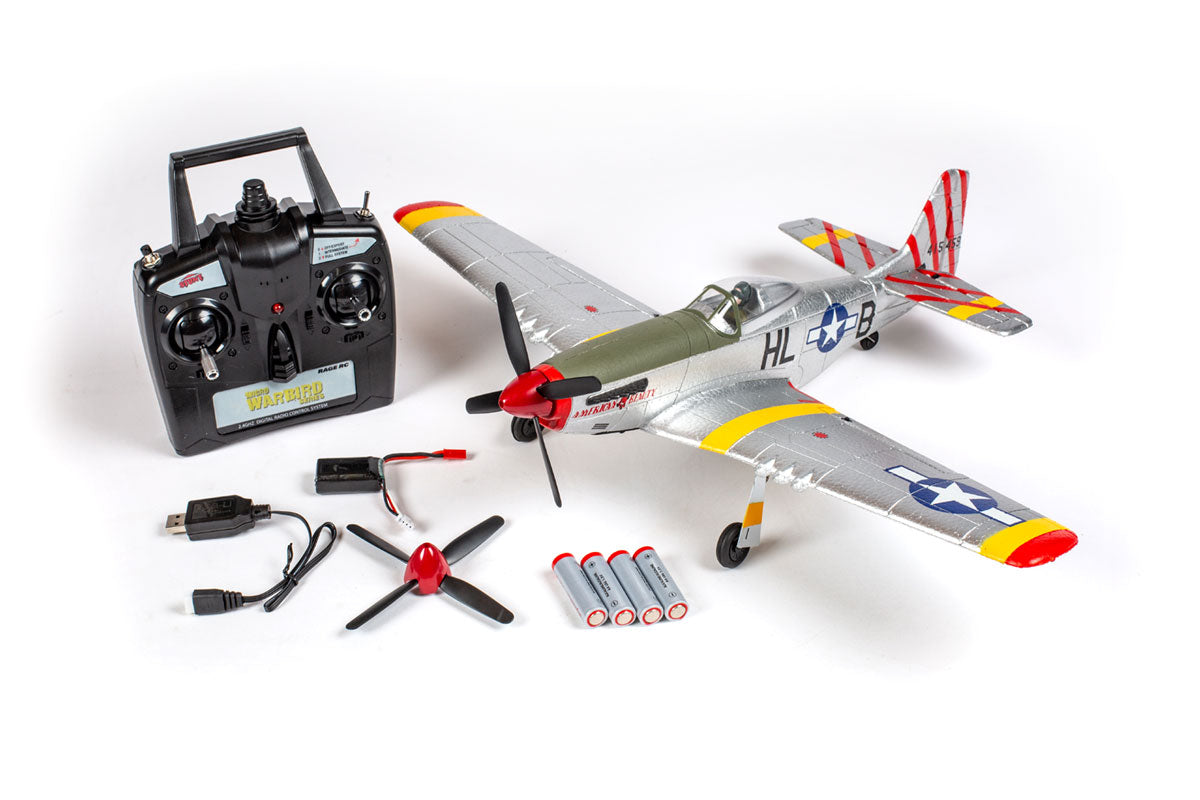 Rage R/C P-51D Mustang American Beauty BL 500mm Brushless RTF Warbird RC Airplane with PASS