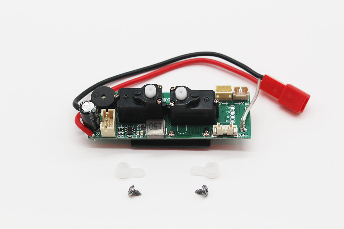 Rage R/C P-51D BL 500mm Replacement 2.4GHz 4-Ch Receiver with Gyro & 2g Servos – RC Airplane Part