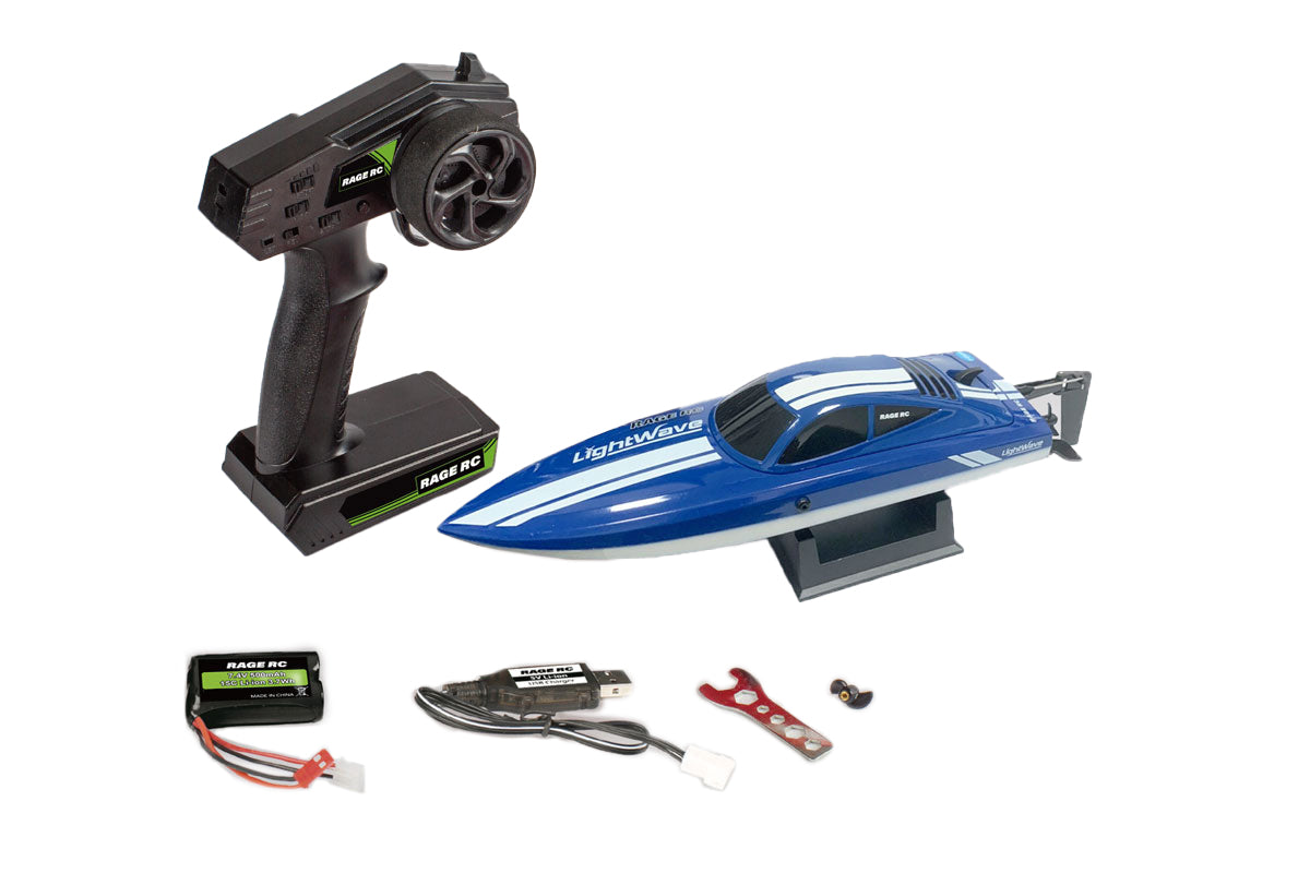 Rage R/C LightWave Electric Micro RTR RC Boat - Blue