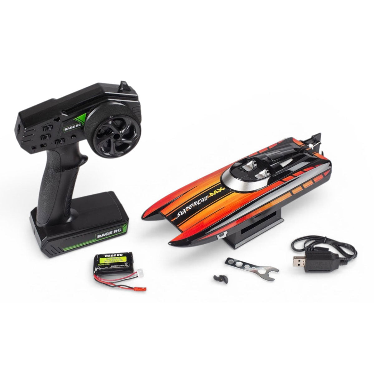Rage R/C SuperCat MX V2 Self-Righting Brushed Electric Micro RTR RC Catamaran Boat