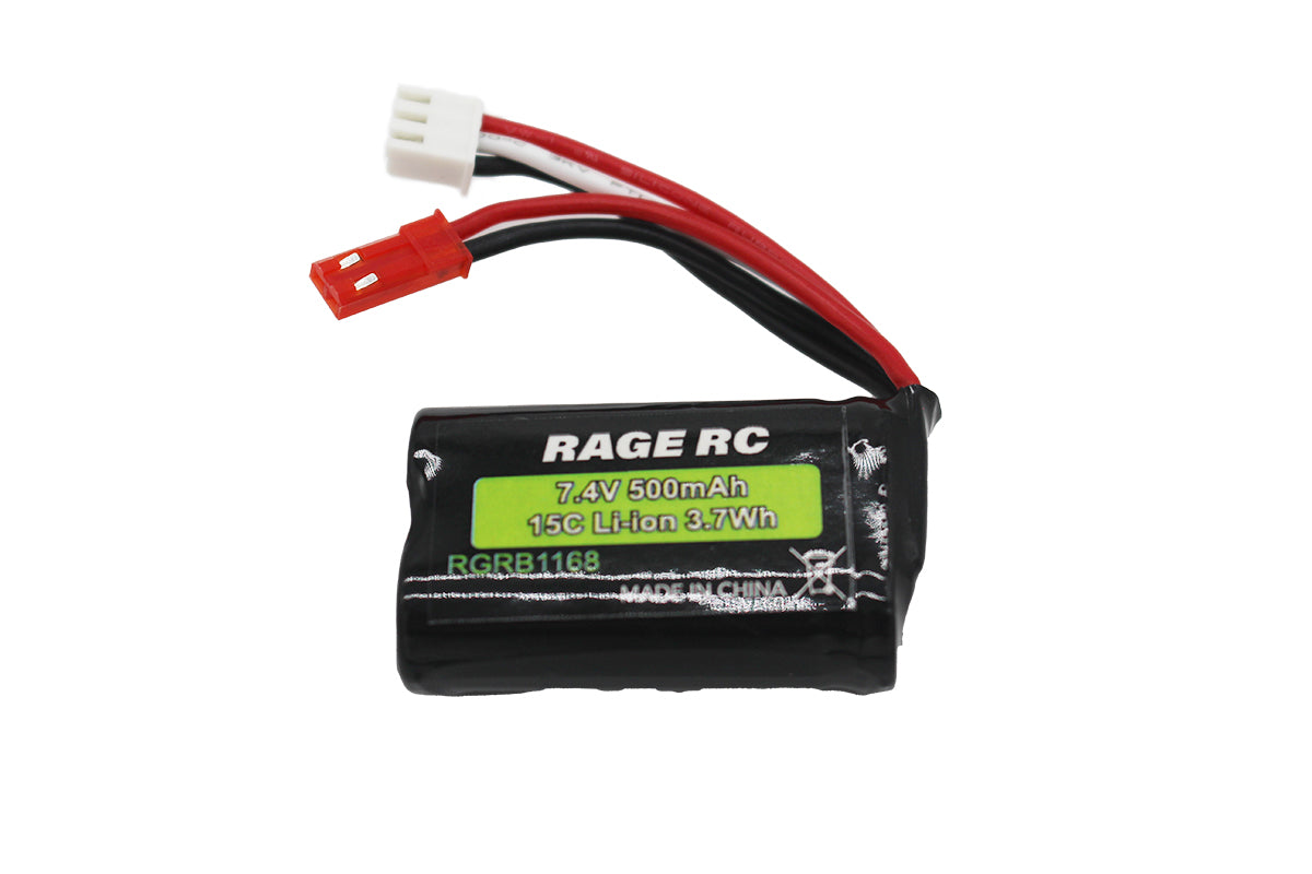 Rage R/C 7.4V 500mAh Li-Ion Battery Replacement for LightWave RC Boat
