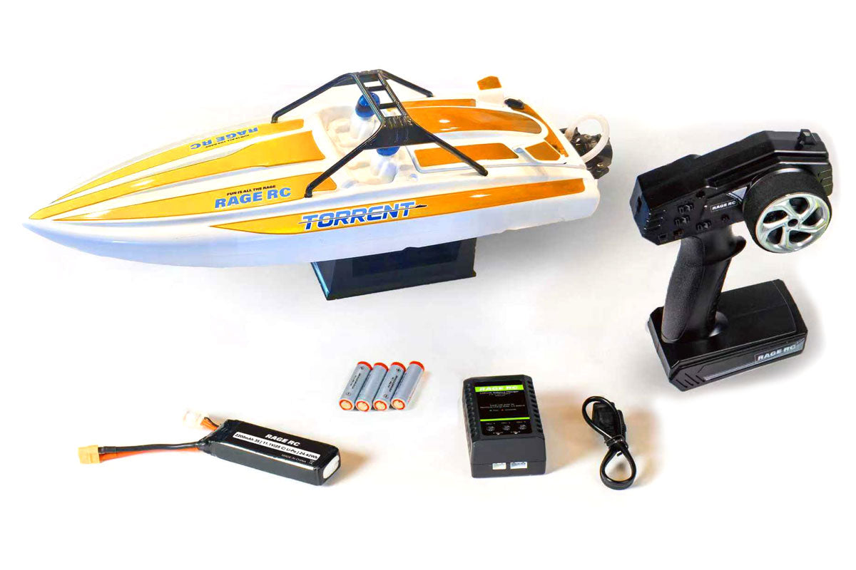 Rage R/C Torrent 450BL Brushless RTR Self-Righting Electric Jet Boat – Red