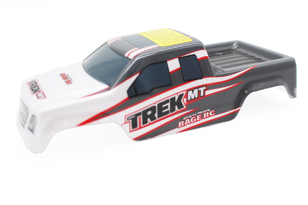 Rage R/C Mini Trek MT 1/24 Pre-Printed Replacement Body – Gray – RC Monster Truck Part