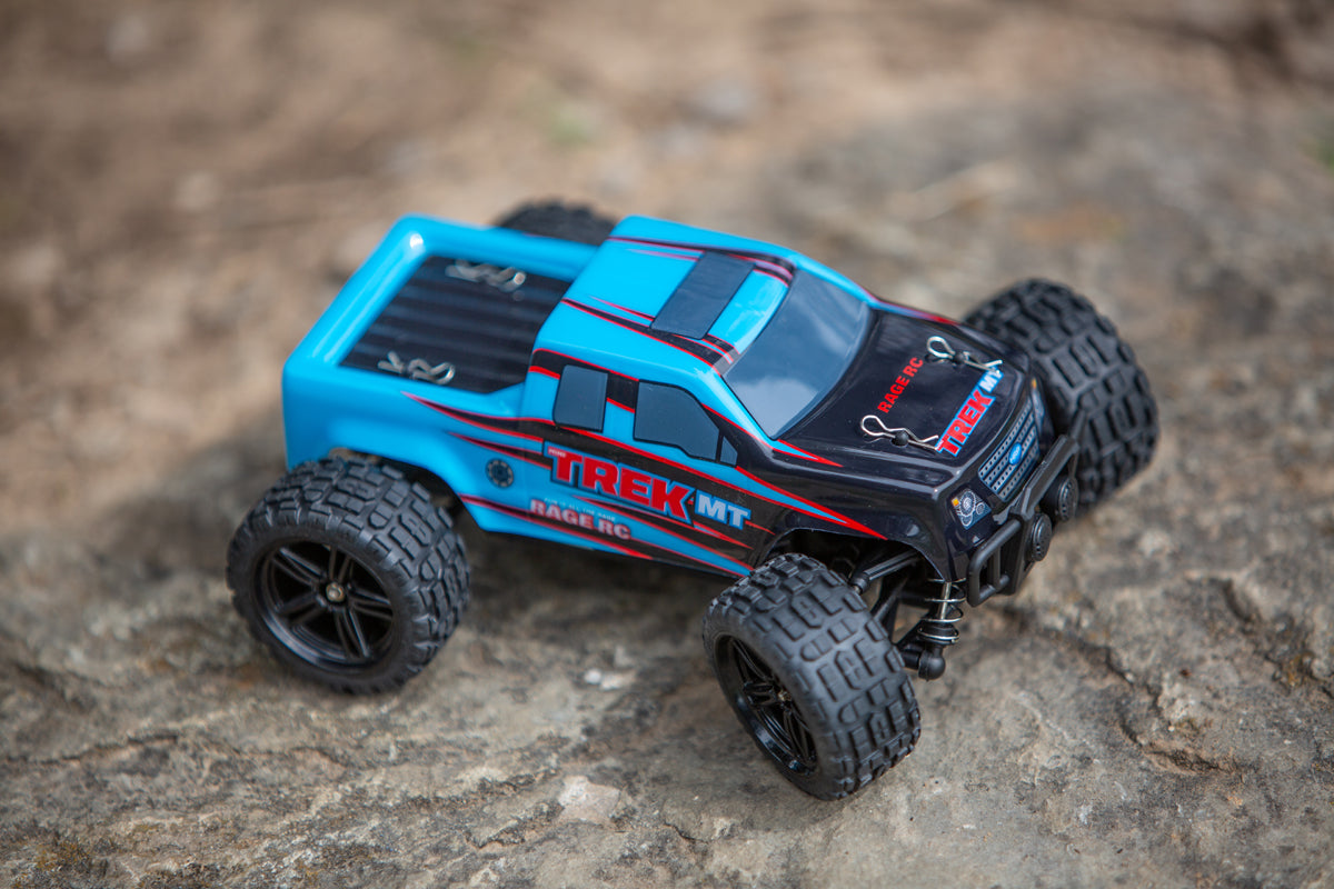 Rage R/C Mini Trek MT 1/24 RTR Monster Truck - Black/Blue C2501