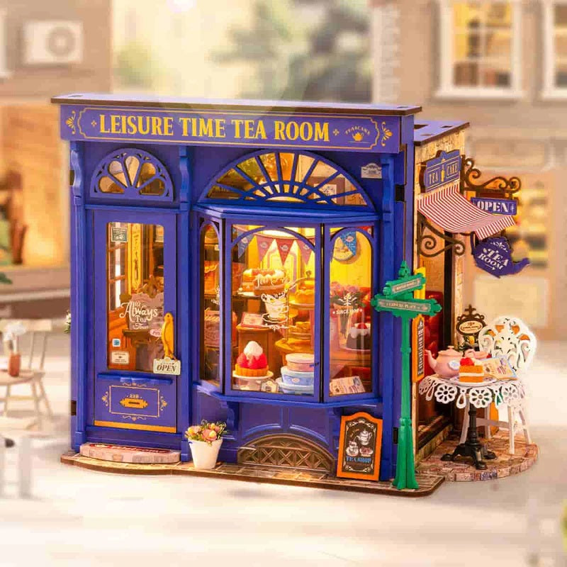 Rolife Leisure Time Tea Room DIY Miniature House - Relaxing Tea Scene