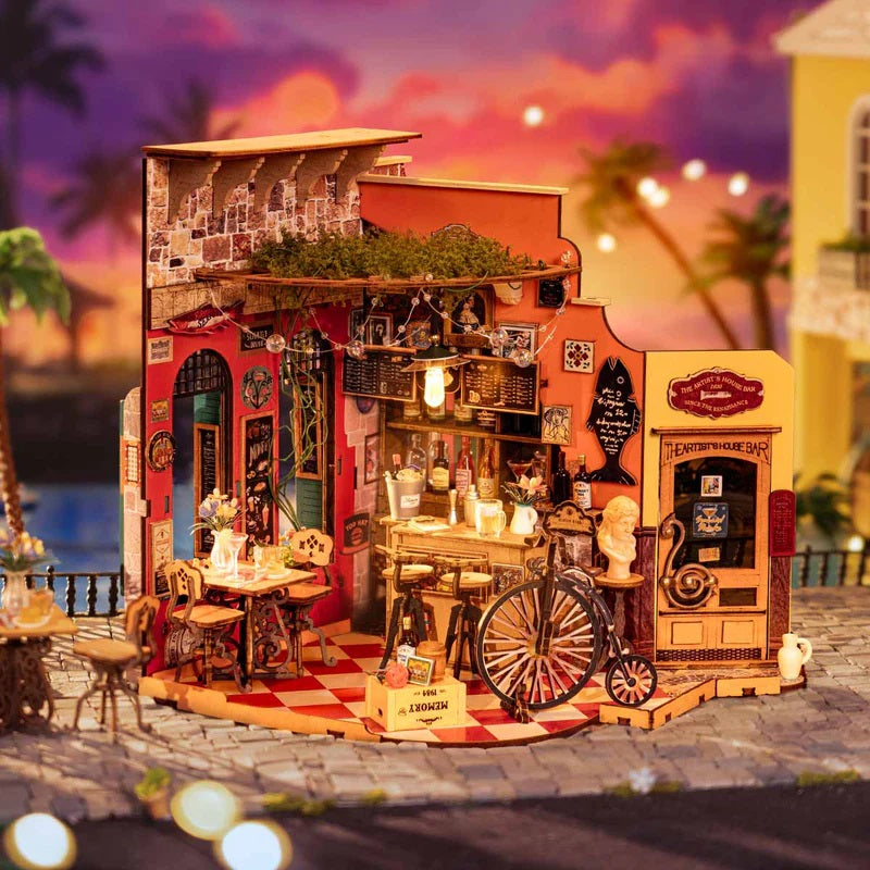 Robotime Cheers Bar & Dining, DIY Miniature House