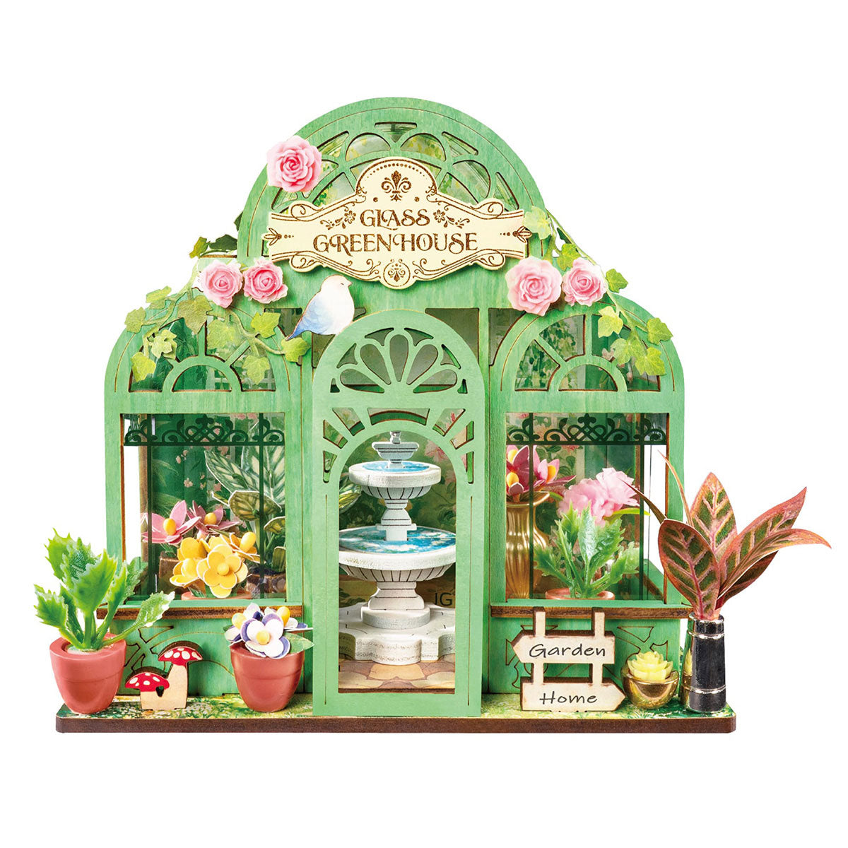 Rolife Green Fountain Garden Super Mini House - Tranquil Garden Miniature Scene