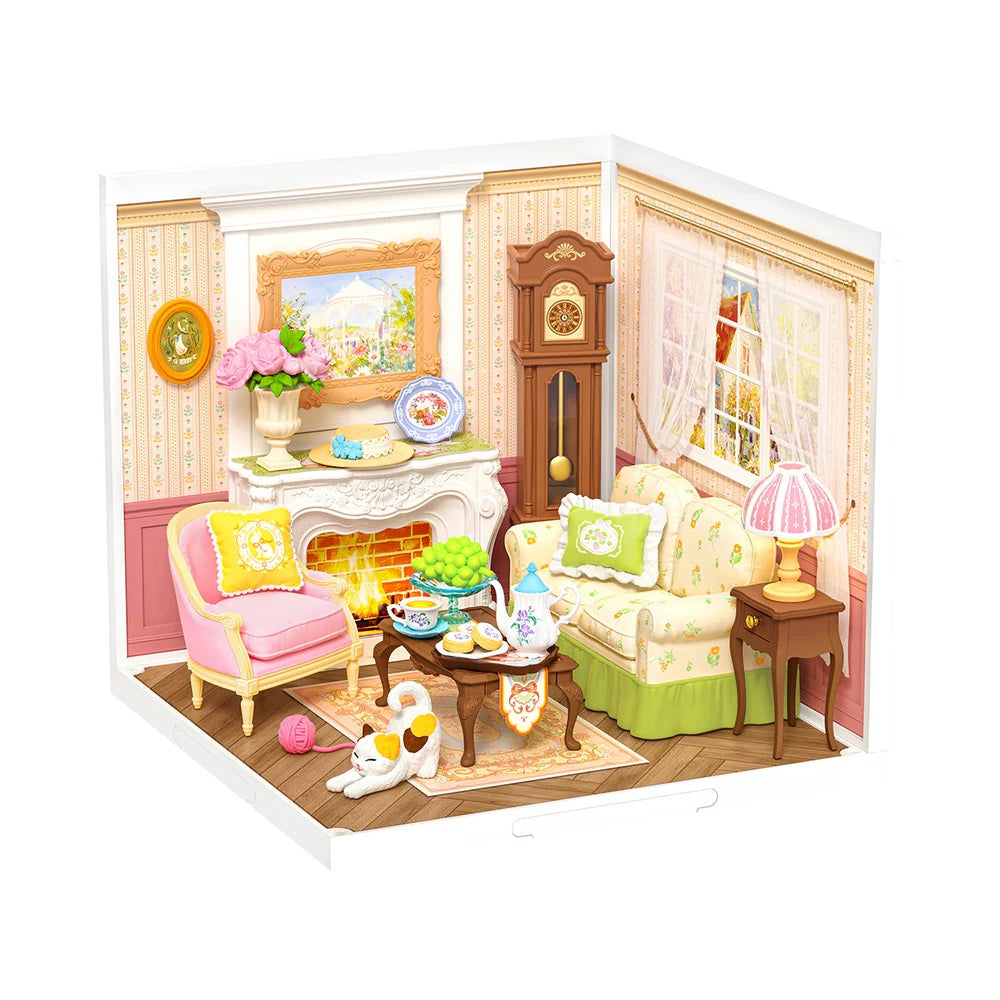 Rolife Holiday Tea Time DIY Miniature House - Festive Tea Room Mini Scene