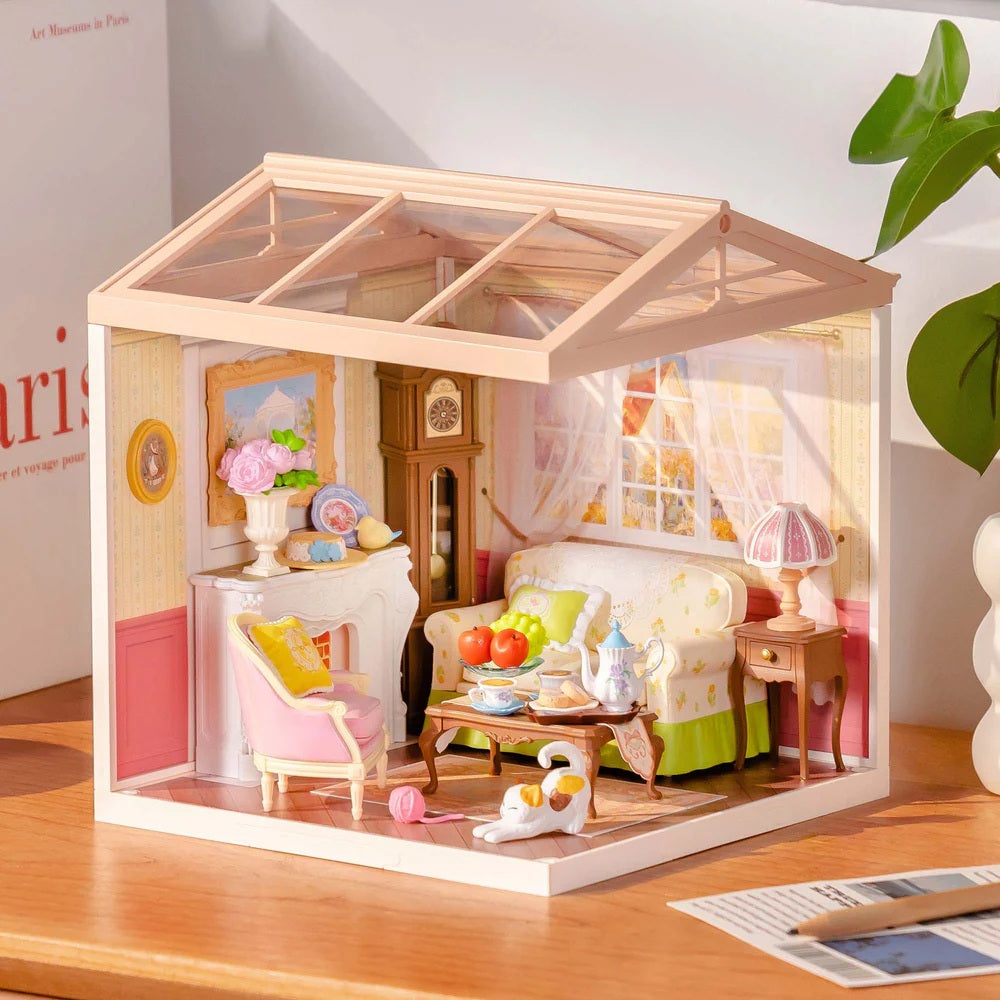 Rolife Holiday Tea Time DIY Miniature House - Festive Tea Room Mini Scene