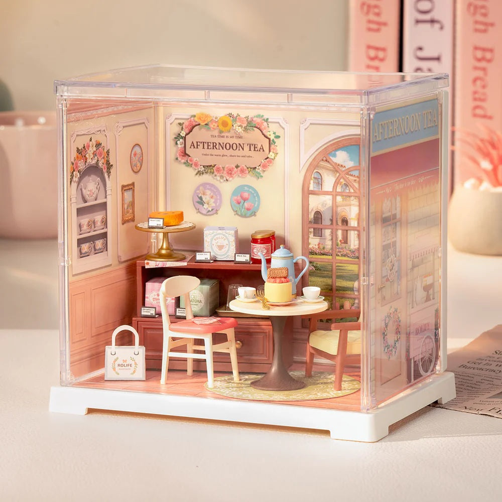 Rolife Honey Tea Lounge DIY Miniature House - Warm Relaxing Tea Room Scene
