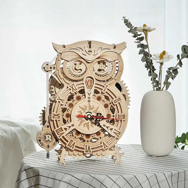 Rolife Mechanical Wood Models; Owl Clock
