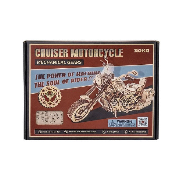 Rolife Mechanical Wood Models; Cruiser Motorcycle