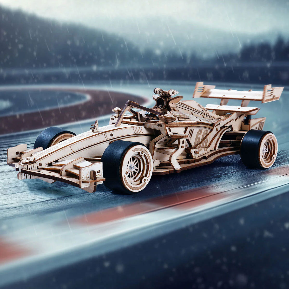 Rolife F1 Racing Car, Mechanical Wood Models