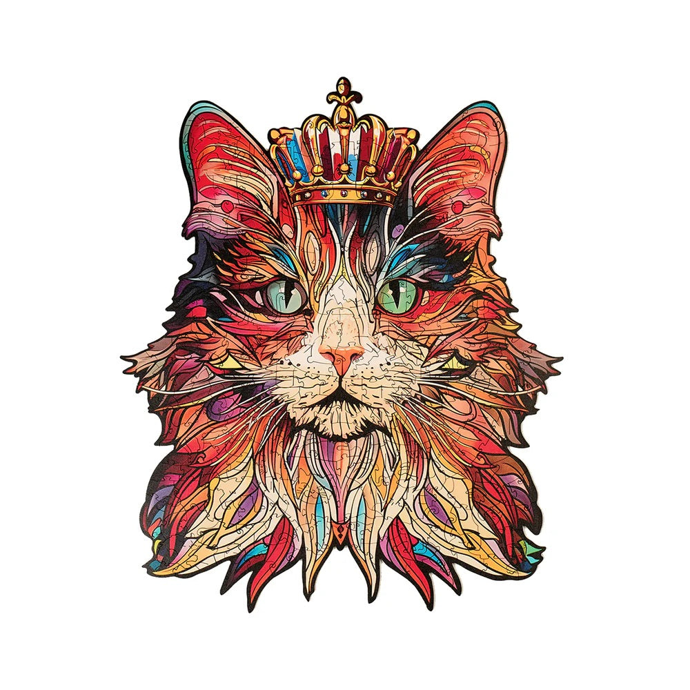 Rolife Cat King 200pc Wooden Jigsaw Puzzle
