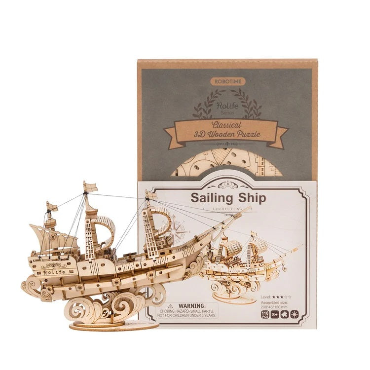 Rolife Classic 3D Wood Puzzles; Sailing Ship