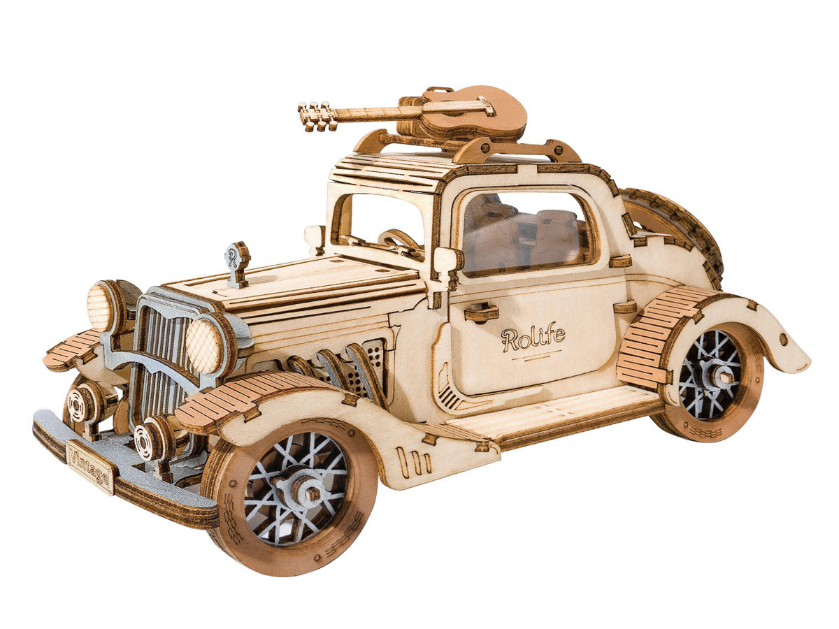 Rolife Classic 3D Wood Puzzles; Vintage Car