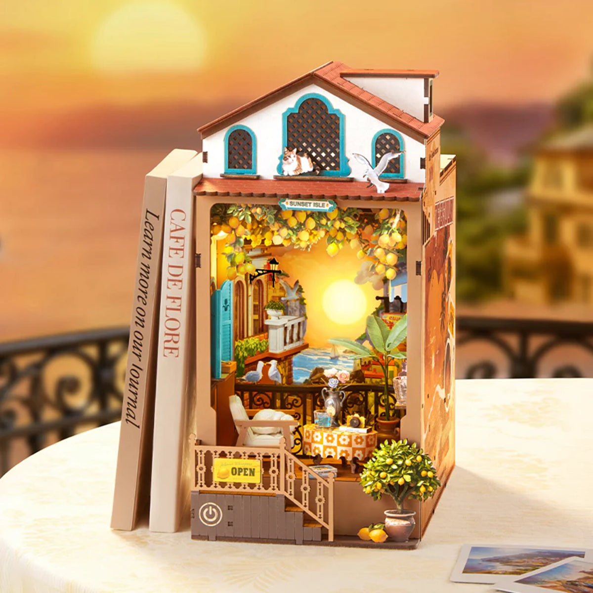 Robotime Sunset Isle DIY Book Nook