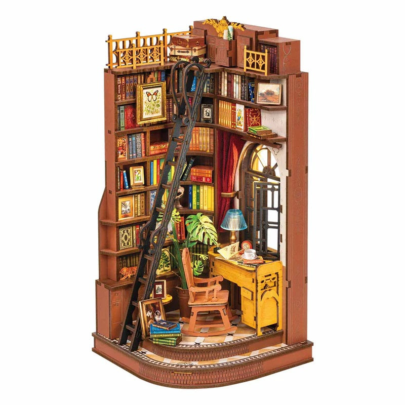 Rolife Silent Corner Study DIY Book Nook - Quiet Reading Shelf Insert