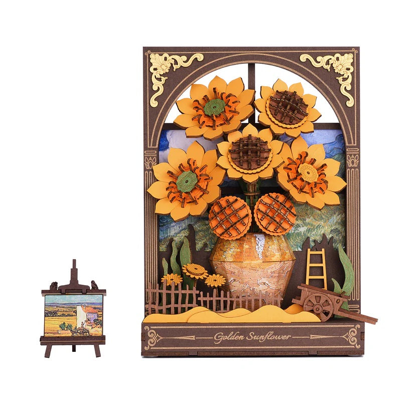 Robotime Golden Sunflower Wall Art 3D Wooden Puzzle TH002