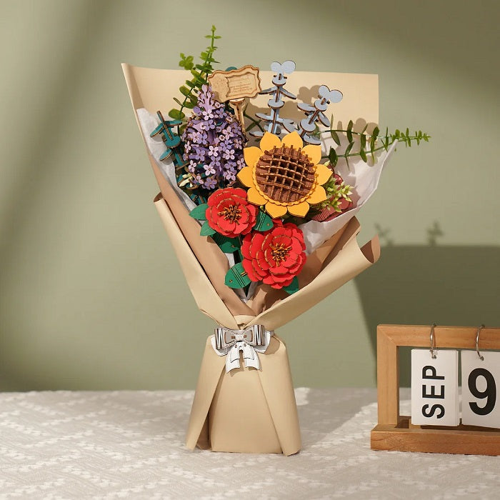 Rolife Wooden Flower Bouquet 3D Wooden Puzzle
