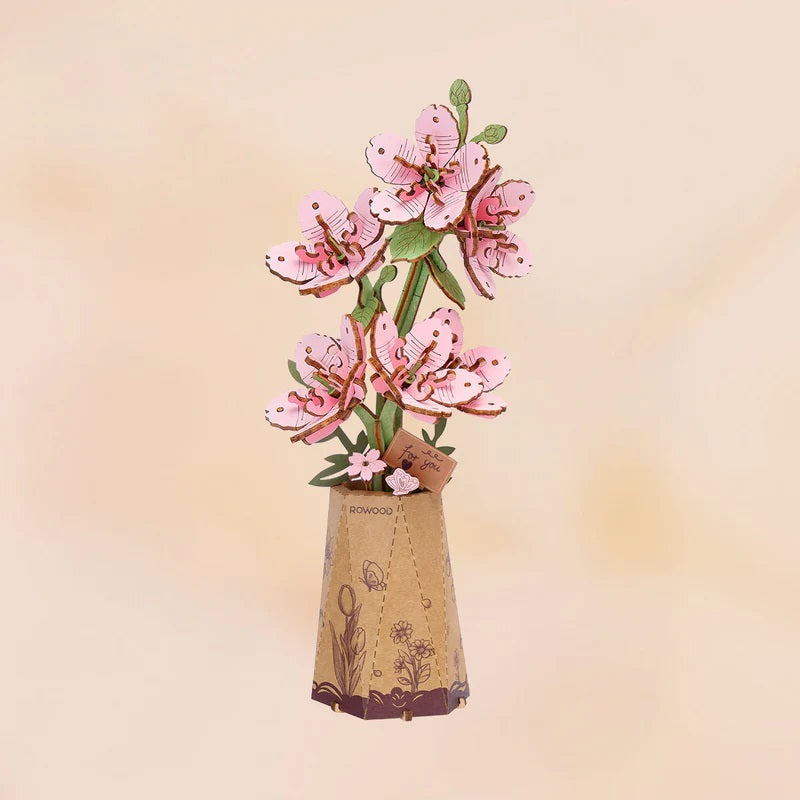 Rolife Sakura Flower DIY Wooden Flower - Cherry Blossom Display