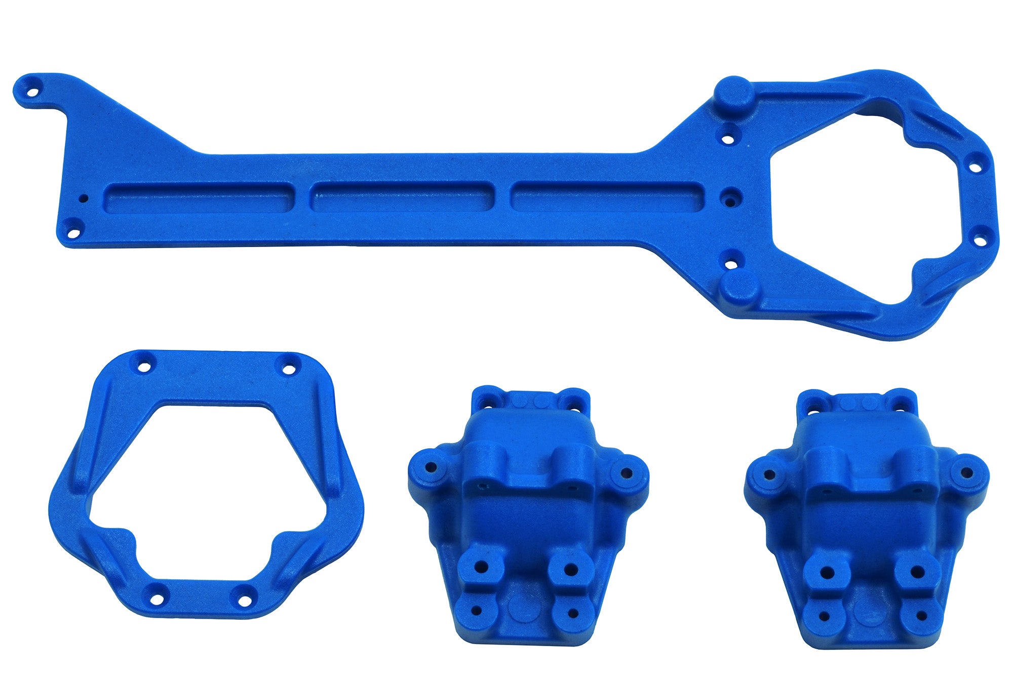 RPM Front and Rear Upper Chassis Differential Covers for LaTrax Teton Rally Blue