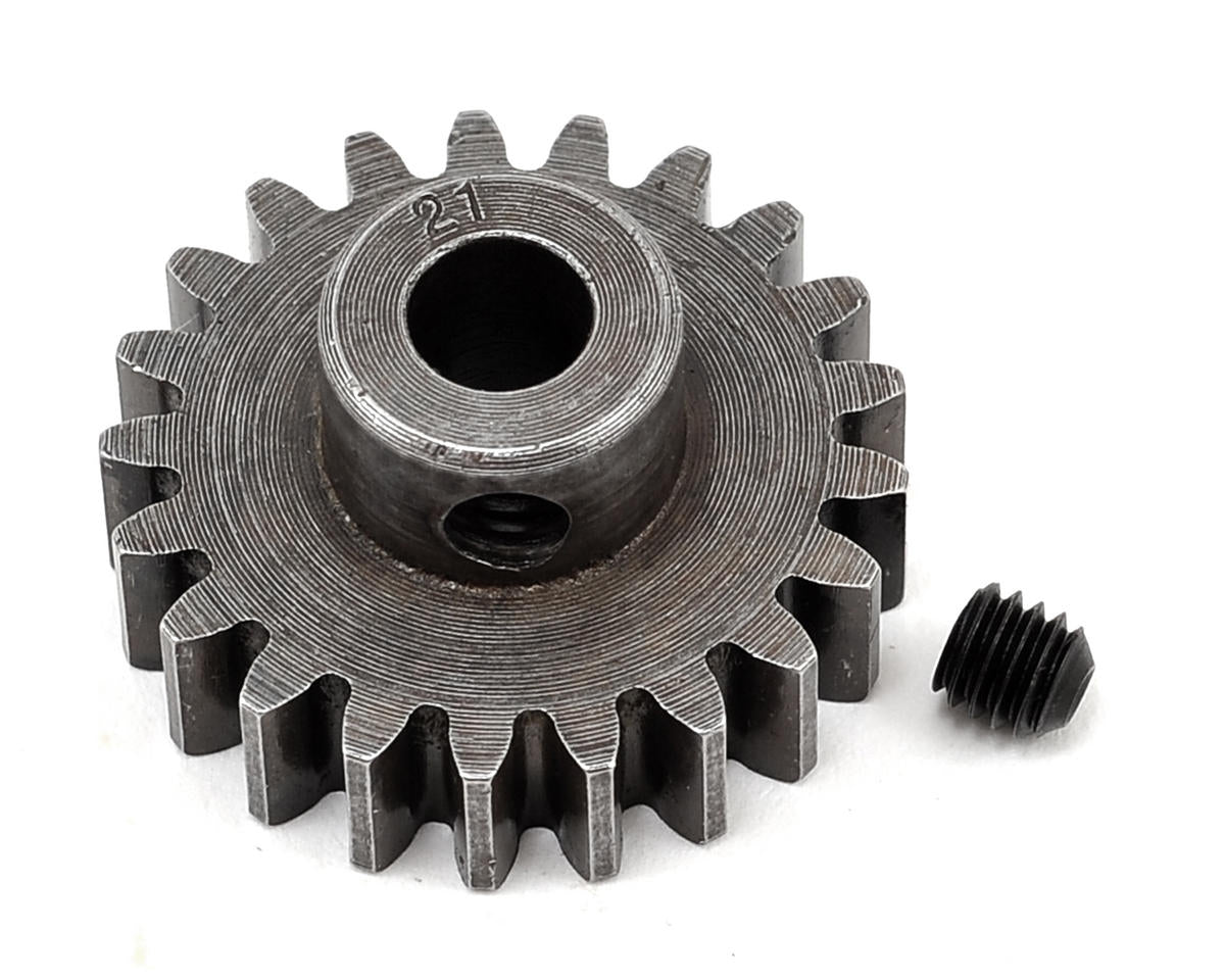 Robinson Racing 21T Extra Hard Steel Pinion Gear - 5mm Bore, 1.0 Module for 1/8 Scale RC