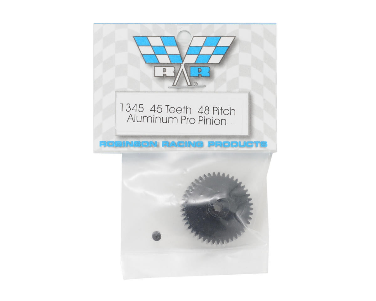 Robinson Racing 45T Aluminum Pro Pinion Gear - 48P, Hard Anodized Black