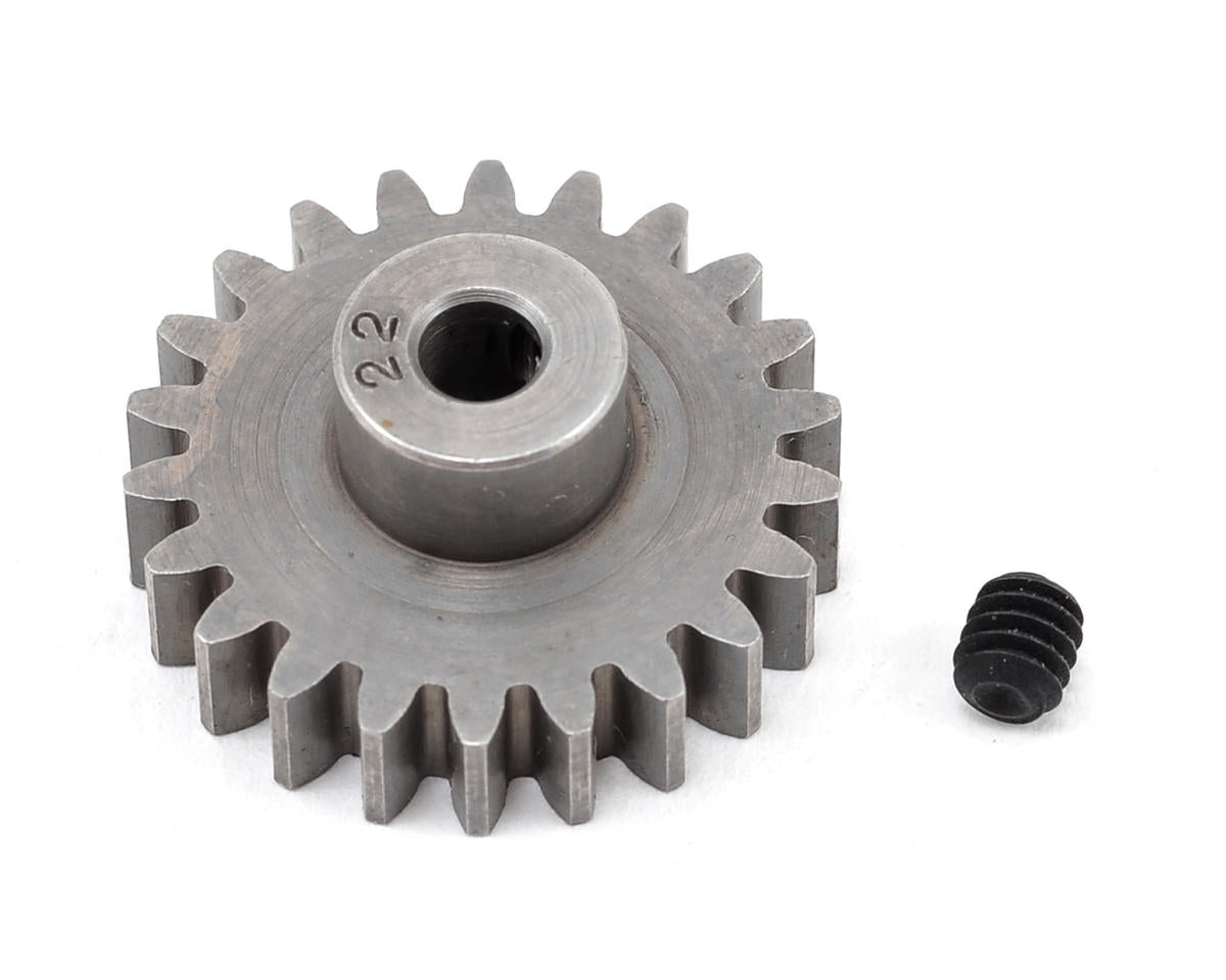 Robinson Racing 22T Hardened Steel Pinion Gear - 32P, 1/8" Bore for 1/10 Scale RC