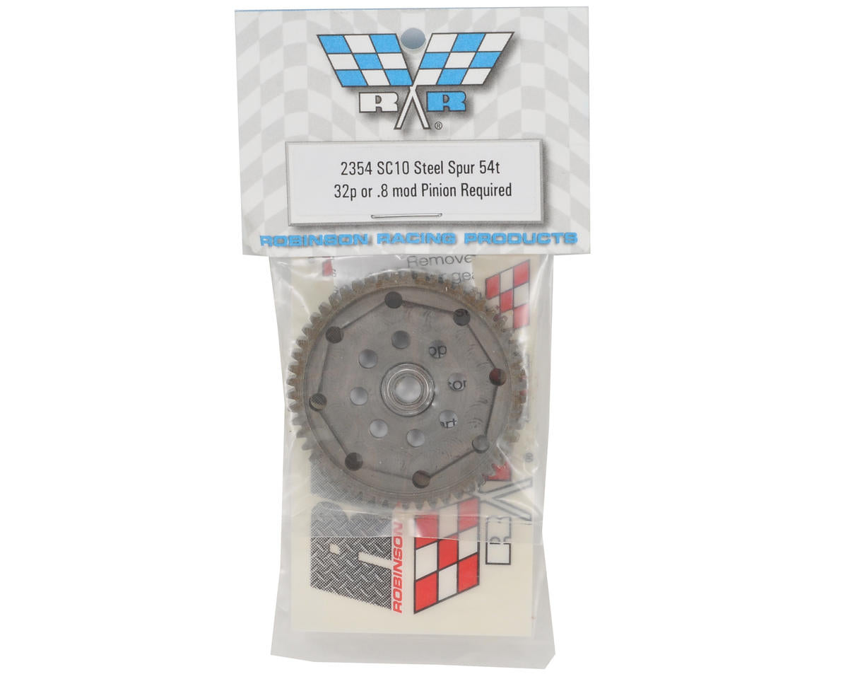 Robinson Racing 54T Hardened Steel Spur Gear for Team Associated SC10 - 32P Upgrade