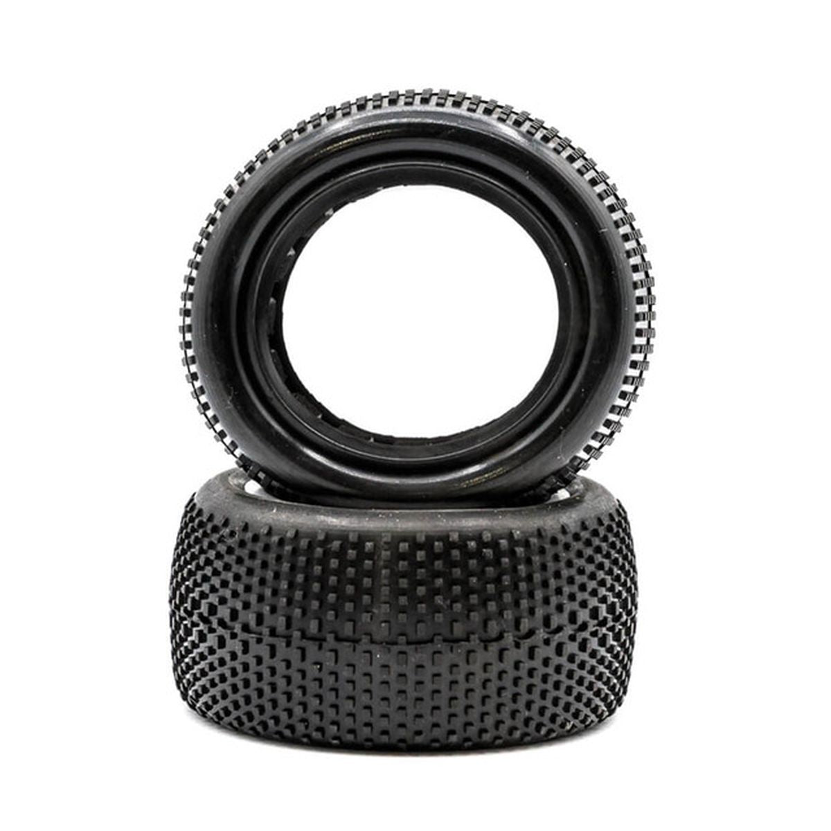Raw Speed Super Mini - 1/10 Rear Buggy Tires with Black Inserts (1 Pair) Super Soft