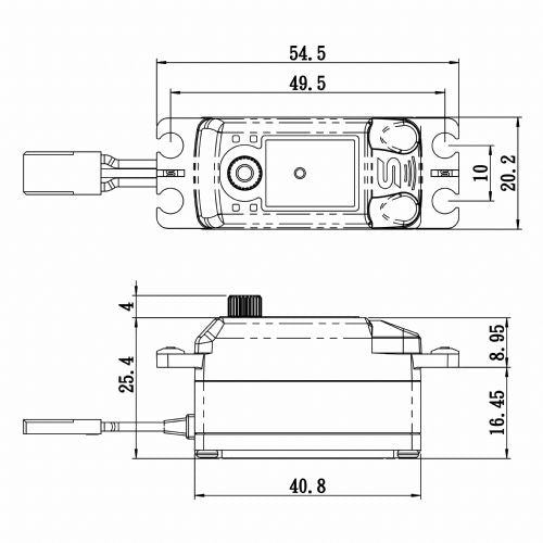 Savox Low Profile Digital Servo 0.09sec / 125oz @ 6V