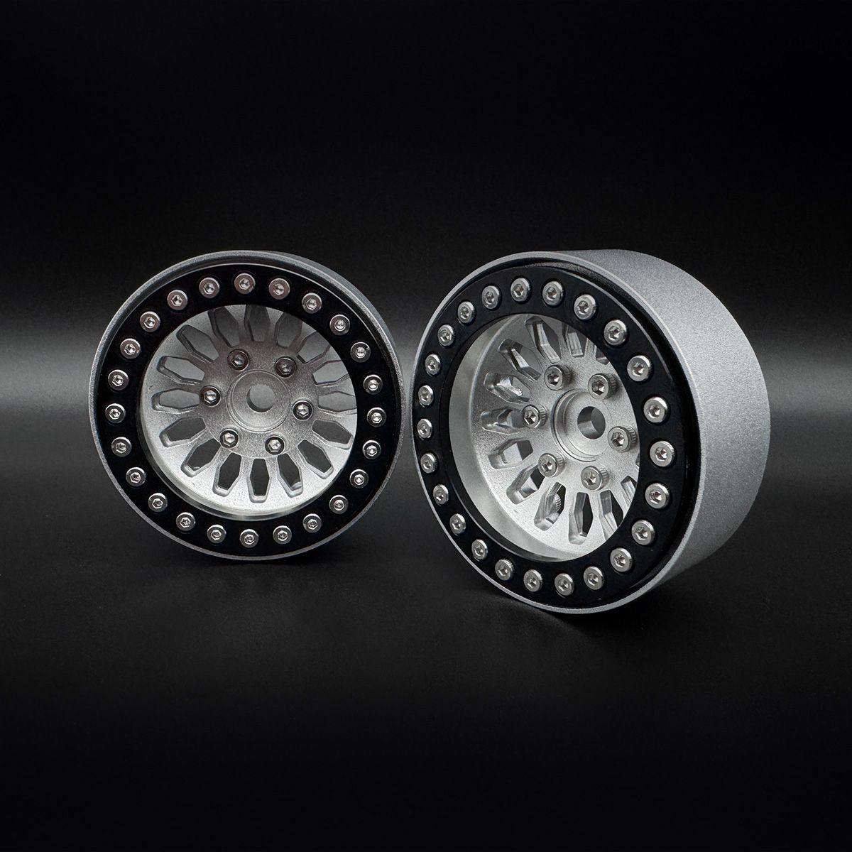 Reef's RC 1.9 "Shield" Aluminum "Deep Dish" Beadlock Wheels w/Hubs REEFS218