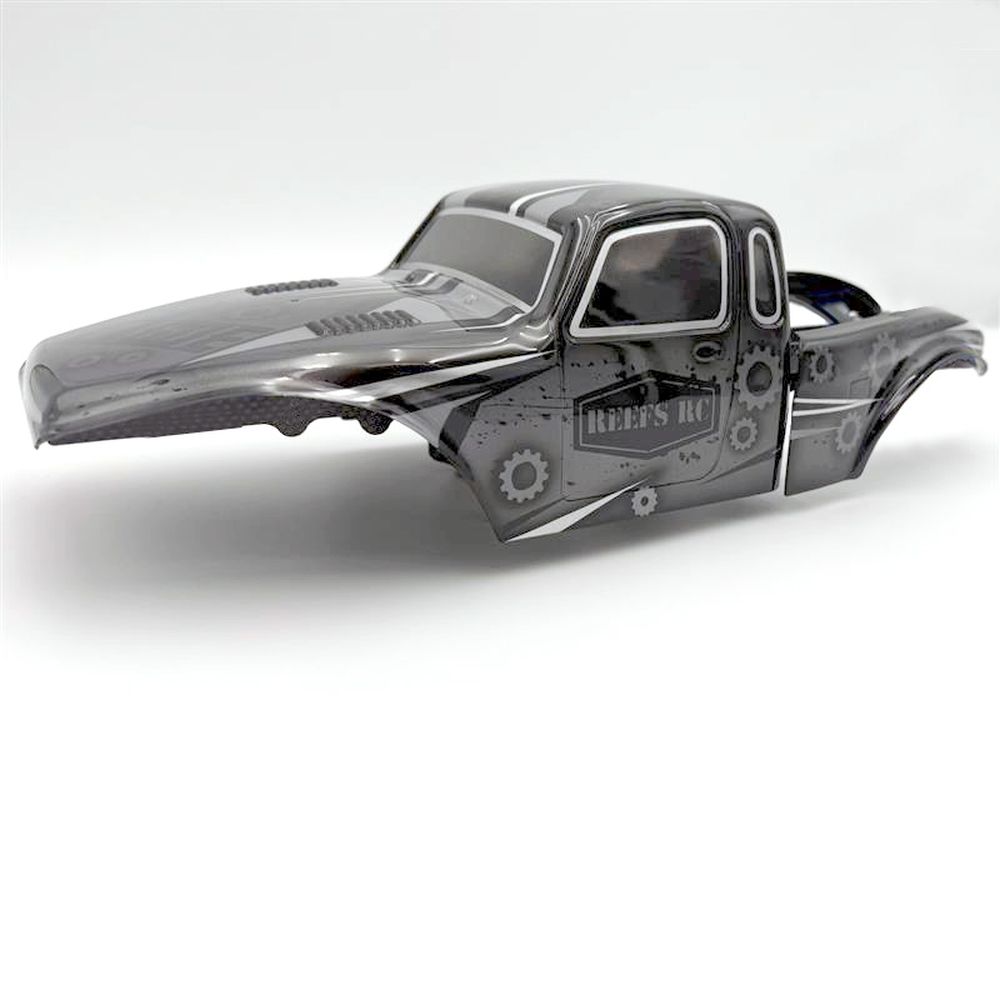 Reef's RC Clear "PLAGUE" 1/10th Crawler CompBody Set w/Stickers & Mask REEFS226