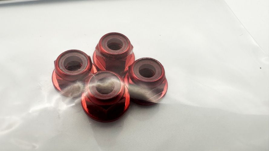 Scale Reflex Wheel Nuts Red 4 Pack