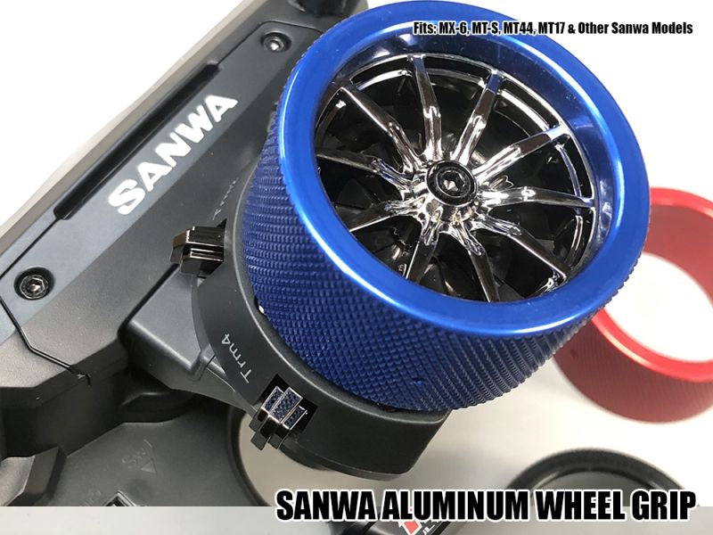 Scale Reflex Wheel Grip / Sanwa / Blue RC Upgrade Part