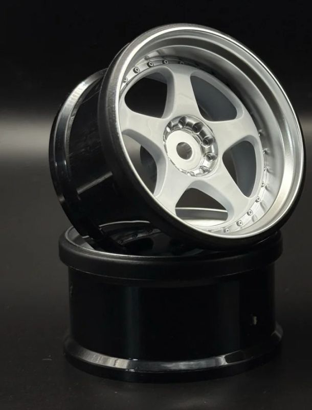 Scale Reflex NIZ 5 - Star Multipiece Style 1 - 10 White Rims, 6mm Offset